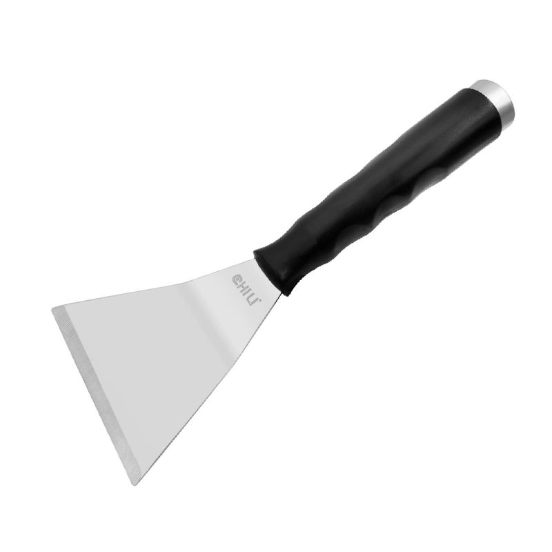 CHILI TOOLS 4 Inch Bent Stainless Steel Chisel Pole Scraper - Heavy Duty Wall Scraper, Paint Wallpaper Putty Adhesive Removal, Popcorn Ceiling Drywall Repair, Fits CHILI Extension Pole, Made In Taiwan - Image 1
